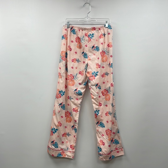 Margaritaville Dreams Hibiscus Floral Boyfriend Bootcut PJ Pants Tropical Pink - Picture 5 of 8